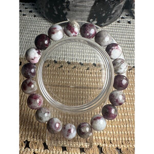 Pink Tourmaline Handmade Beaded Bracelet